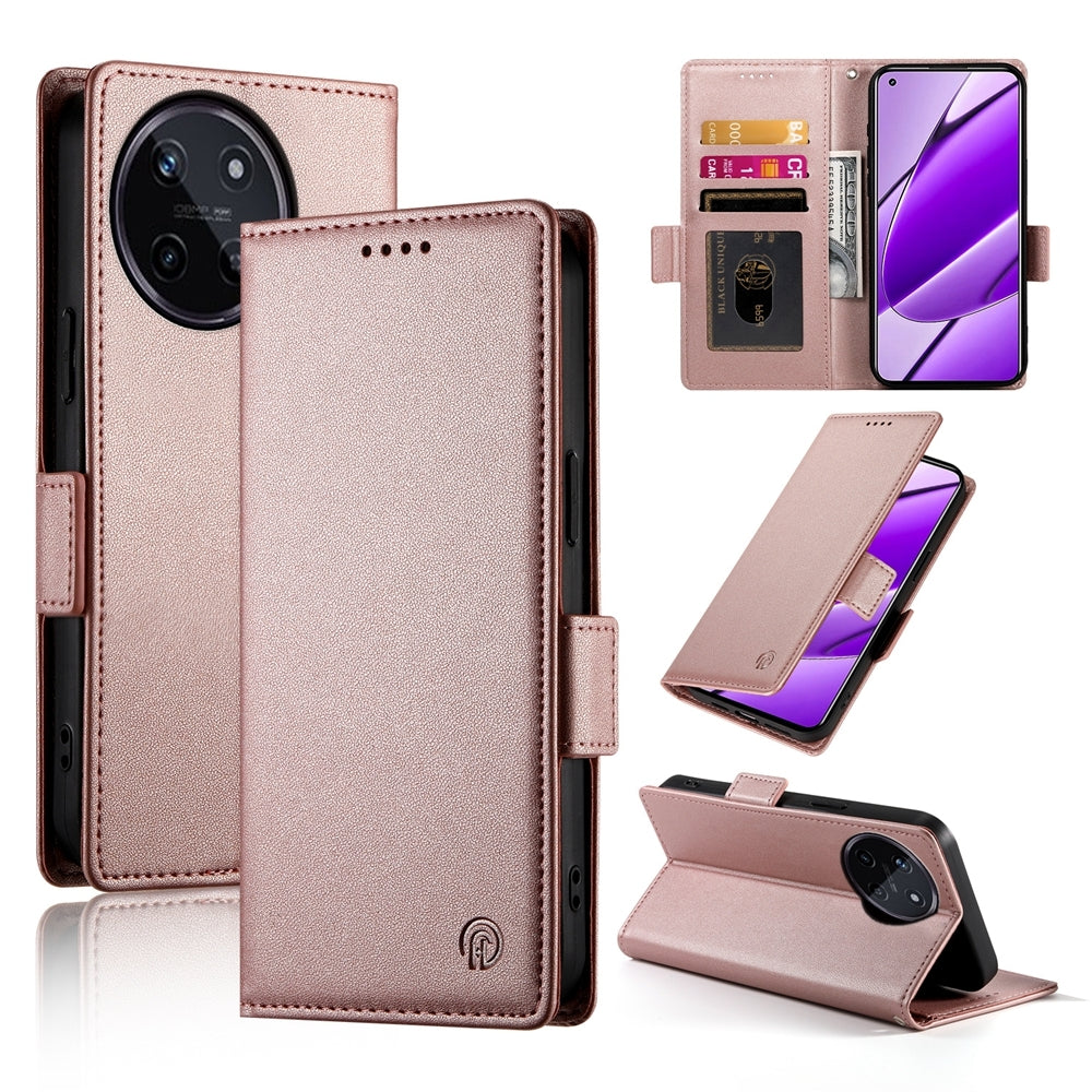 Realme 11 4G Magnetic Leather Wallet Case with Card Slots, Stand Function & Full Protection