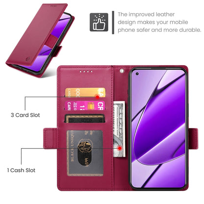 Realme 11 4G Magnetic Leather Wallet Case with Card Slots, Stand Function & Full Protection