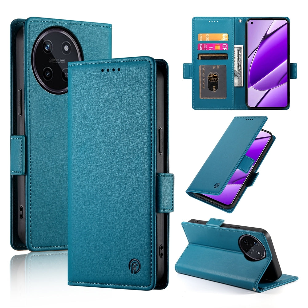 Realme 11 4G Magnetic Leather Wallet Case with Card Slots, Stand Function & Full Protection