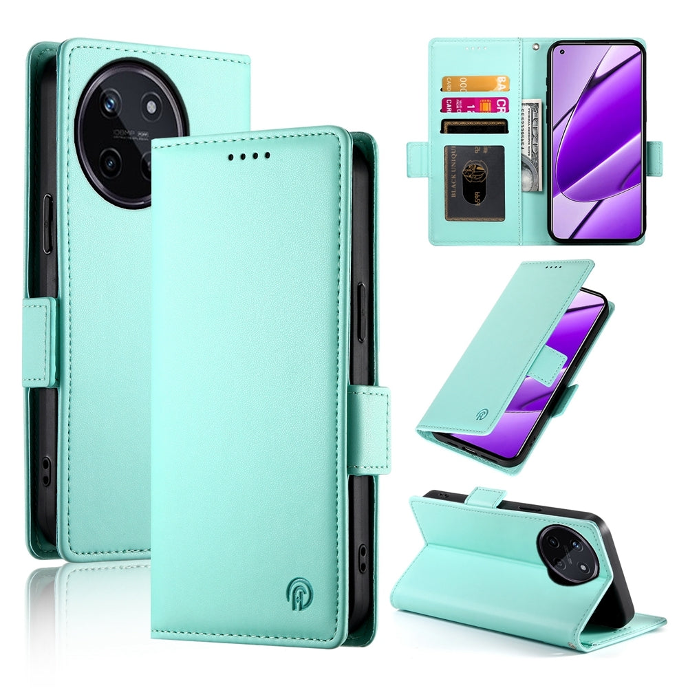 Realme 11 4G Magnetic Leather Wallet Case with Card Slots, Stand Function & Full Protection