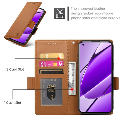 Realme 11 4G Magnetic Leather Wallet Case with Card Slots, Stand Function & Full Protection