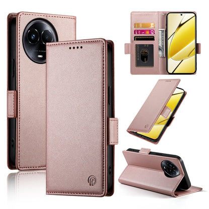 Realme 11 5G Magnetic Leather Wallet Case with Card Slots, Stand Function & Full Protection