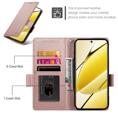 Realme 11x Magnetic Leather Wallet Case with Card Slots, Stand Function & Full Protection