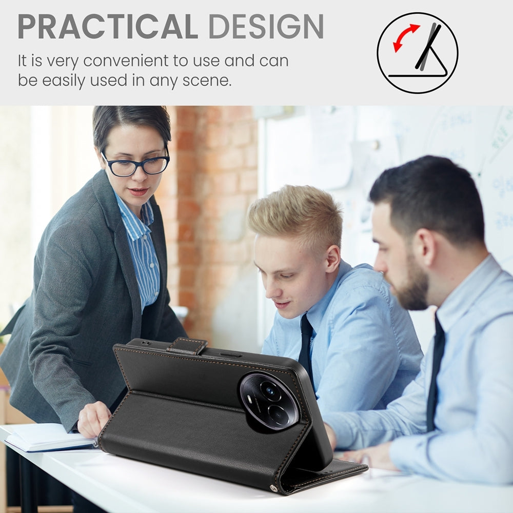 Realme 11 5G Magnetic Leather Wallet Case with Card Slots, Stand Function & Full Protection