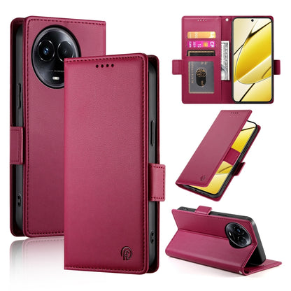 Realme 11 5G Magnetic Leather Wallet Case with Card Slots, Stand Function & Full Protection