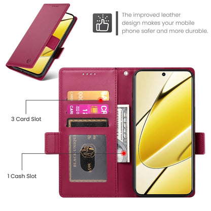 Realme 11x Magnetic Leather Wallet Case with Card Slots, Stand Function & Full Protection