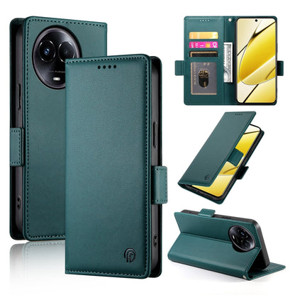 Realme 11 5G Magnetic Leather Wallet Case with Card Slots, Stand Function & Full Protection