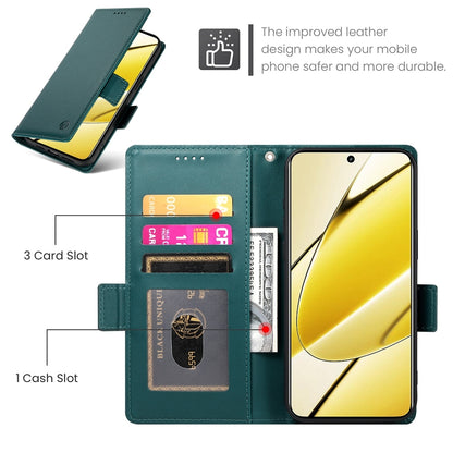 Realme 11x Magnetic Leather Wallet Case with Card Slots, Stand Function & Full Protection