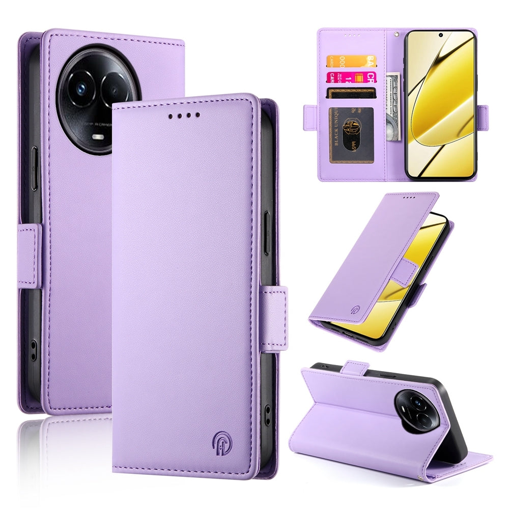 Realme 11 5G Magnetic Leather Wallet Case with Card Slots, Stand Function & Full Protection
