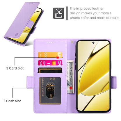 Realme 11 5G Magnetic Leather Wallet Case with Card Slots, Stand Function & Full Protection