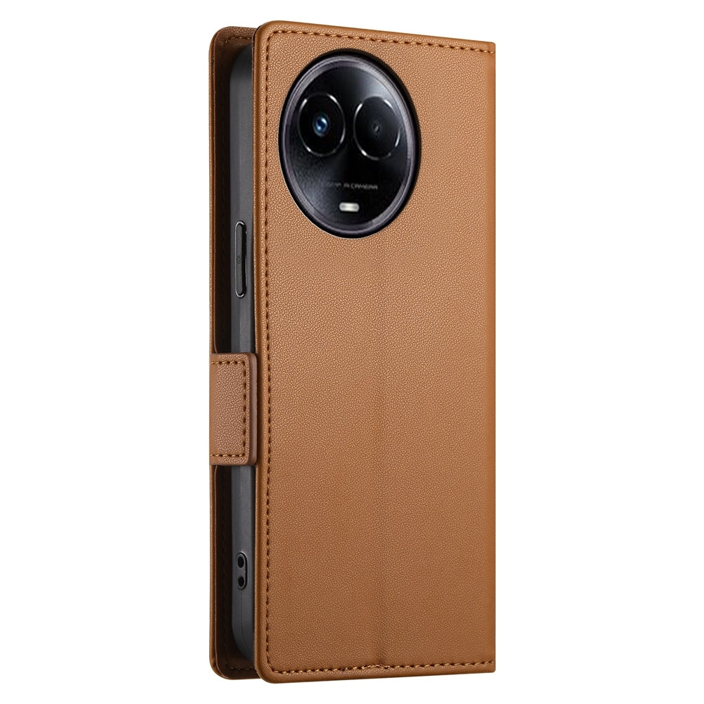 Realme 11x Magnetic Leather Wallet Case with Card Slots, Stand Function & Full Protection