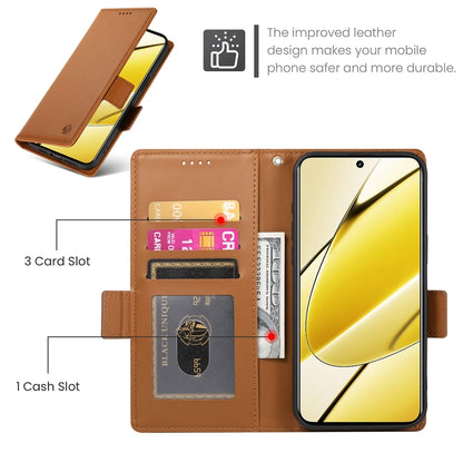 Realme 11 5G Magnetic Leather Wallet Case with Card Slots, Stand Function & Full Protection