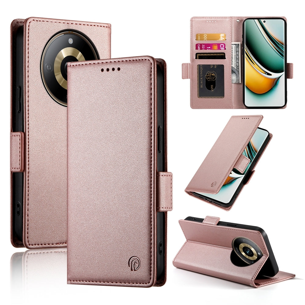 Realme 11 Pro 5G Magnetic Leather Wallet Case with Card Slots, Stand Function & Full Protection