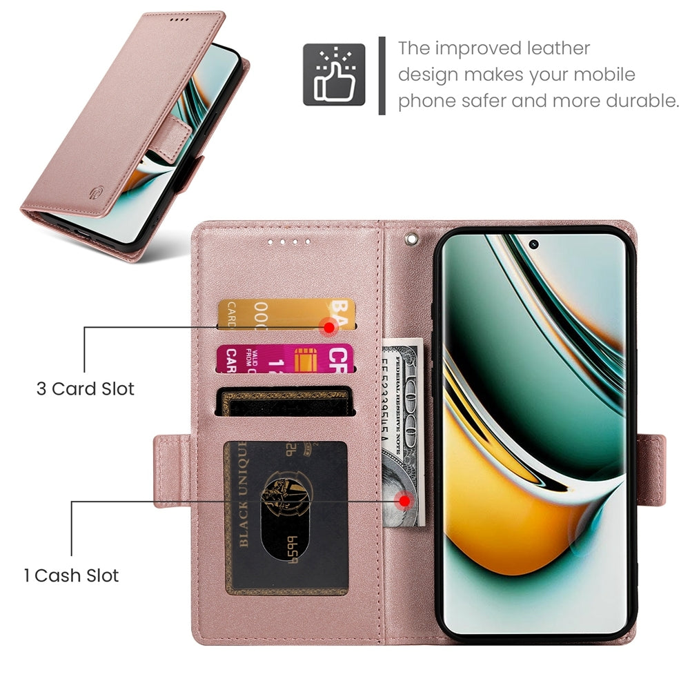 Realme 11 Pro 5G Magnetic Leather Wallet Case with Card Slots, Stand Function & Full Protection