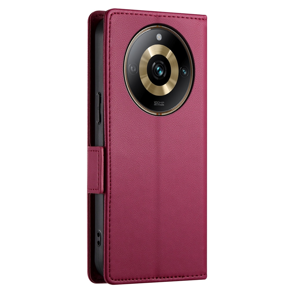 Realme 11 Pro+ 5G Magnetic Leather Wallet Case with Card Slots, Stand Function & Full Protection