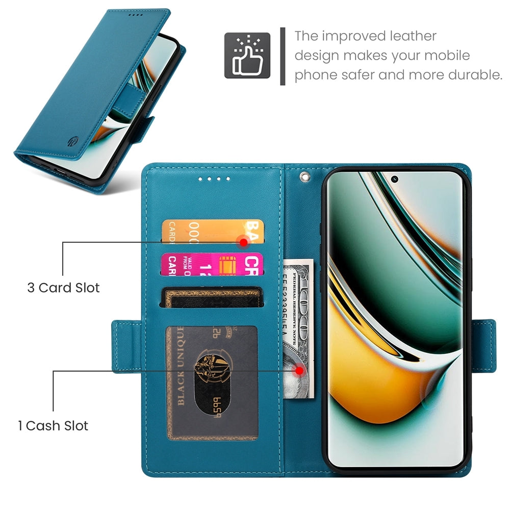 Realme 11 Pro 5G Magnetic Leather Wallet Case with Card Slots, Stand Function & Full Protection