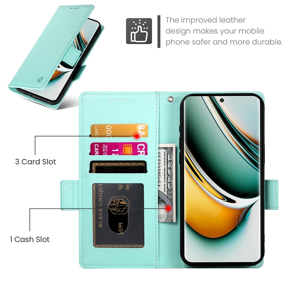 Realme 11 Pro 5G Magnetic Leather Wallet Case with Card Slots, Stand Function & Full Protection