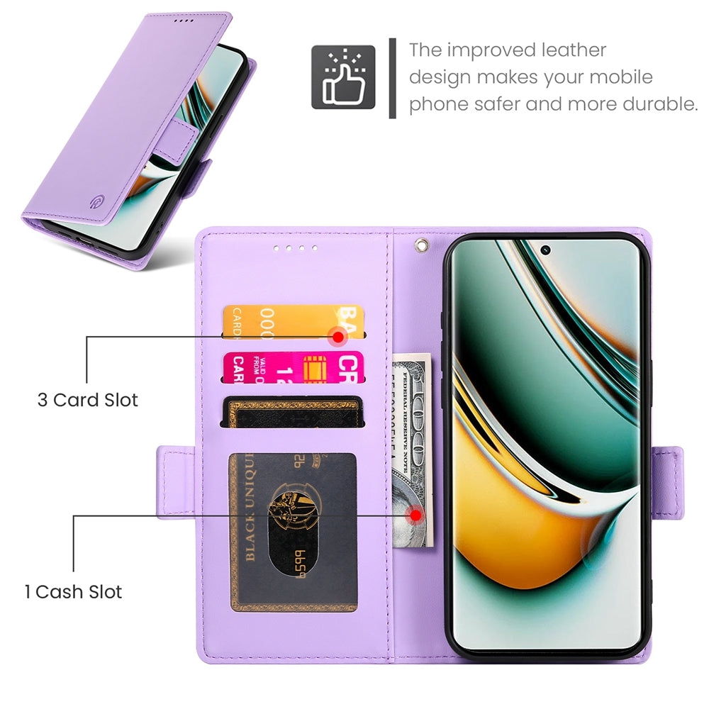 Realme 11 Pro+ 5G Magnetic Leather Wallet Case with Card Slots, Stand Function & Full Protection