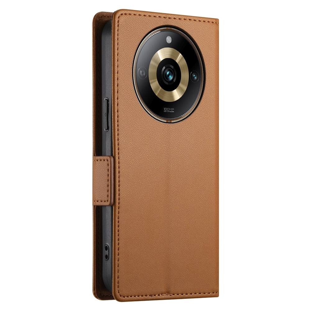Realme 11 Pro+ 5G Magnetic Leather Wallet Case with Card Slots, Stand Function & Full Protection