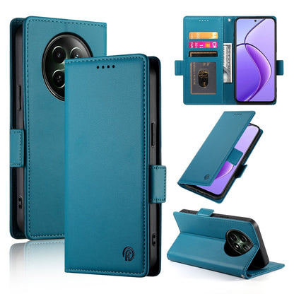 Realme 12 Magnetic Leather Wallet Case with Card Slots, Stand Function & Full Protection