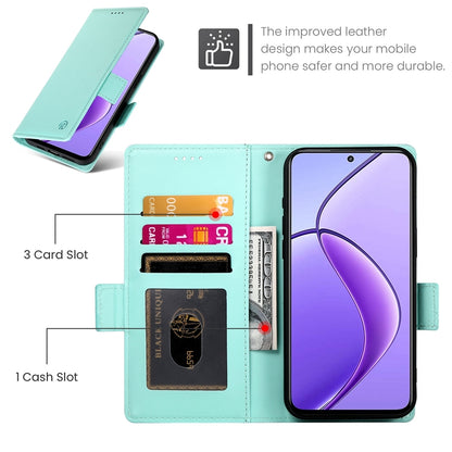 Realme 12 Magnetic Leather Wallet Case with Card Slots, Stand Function & Full Protection