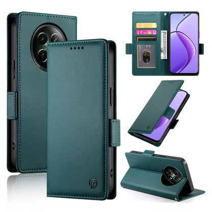 Realme 12 Magnetic Leather Wallet Case with Card Slots, Stand Function & Full Protection