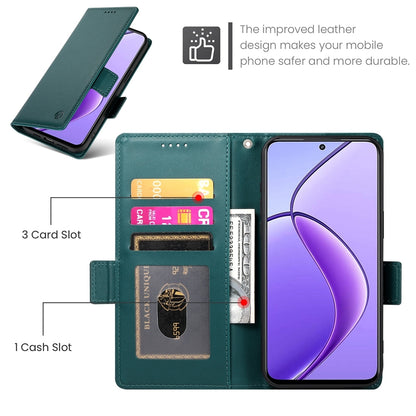 Realme 12 Magnetic Leather Wallet Case with Card Slots, Stand Function & Full Protection