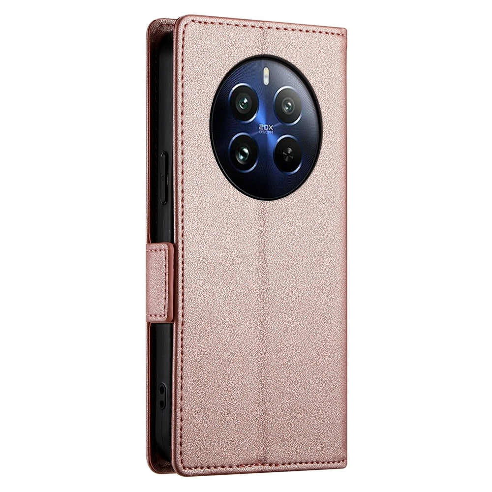 Realme 12 Pro Magnetic Leather Wallet Case with Card Slots, Stand Function & Full Protection