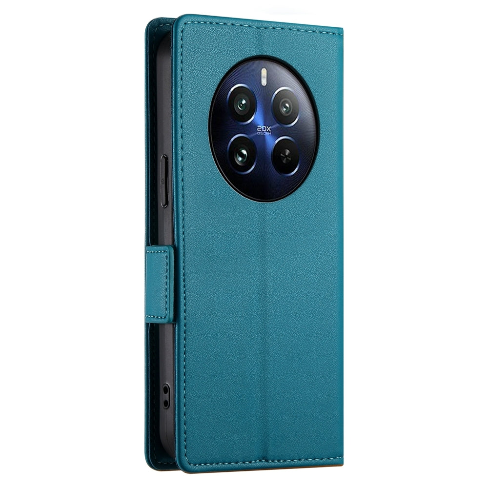 Realme 12 Pro+ Magnetic Leather Wallet Case with Card Slots, Stand Function & Full Protection