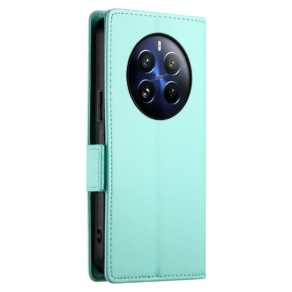 Realme 12 Pro+ Magnetic Leather Wallet Case with Card Slots, Stand Function & Full Protection