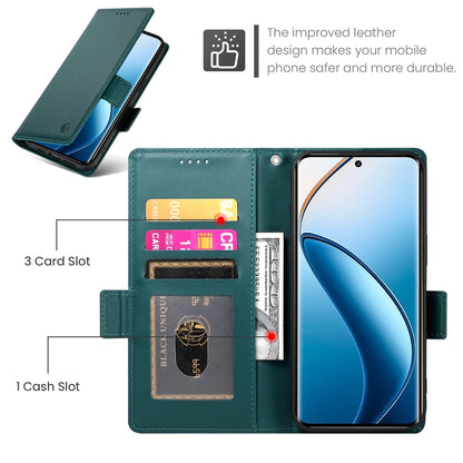 Realme 12 Pro+ Magnetic Leather Wallet Case with Card Slots, Stand Function & Full Protection