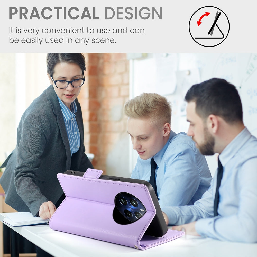 Realme 12 Pro+ Magnetic Leather Wallet Case with Card Slots, Stand Function & Full Protection