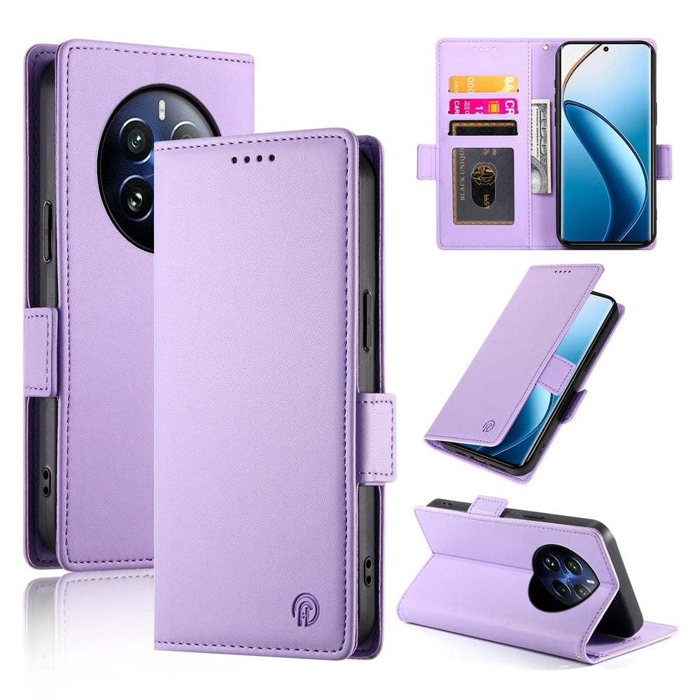 Realme 12 Pro+ Magnetic Leather Wallet Case with Card Slots, Stand Function & Full Protection