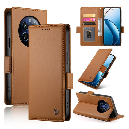 Realme 12 Pro Magnetic Leather Wallet Case with Card Slots, Stand Function & Full Protection