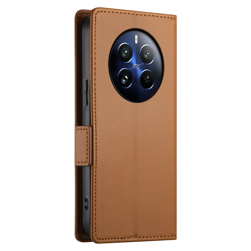 Realme 12 Pro Magnetic Leather Wallet Case with Card Slots, Stand Function & Full Protection