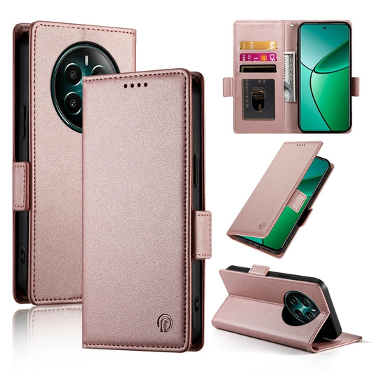Realme 12+ Magnetic Leather Wallet Case with Card Slots, Stand Function & Full Protection