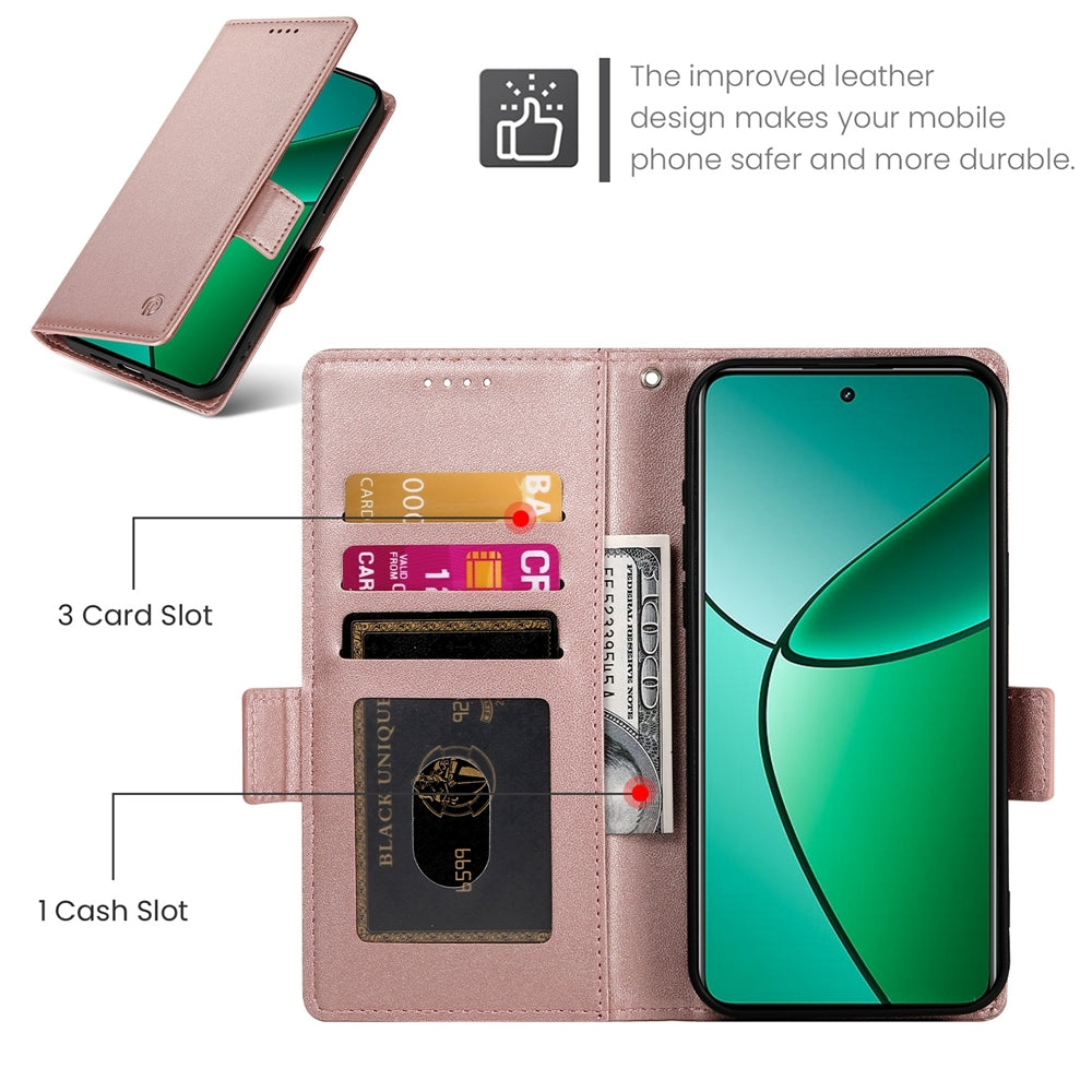 Realme Narzo 70 Pro Magnetic Leather Wallet Case with Card Slots, Stand Function & Full Protection