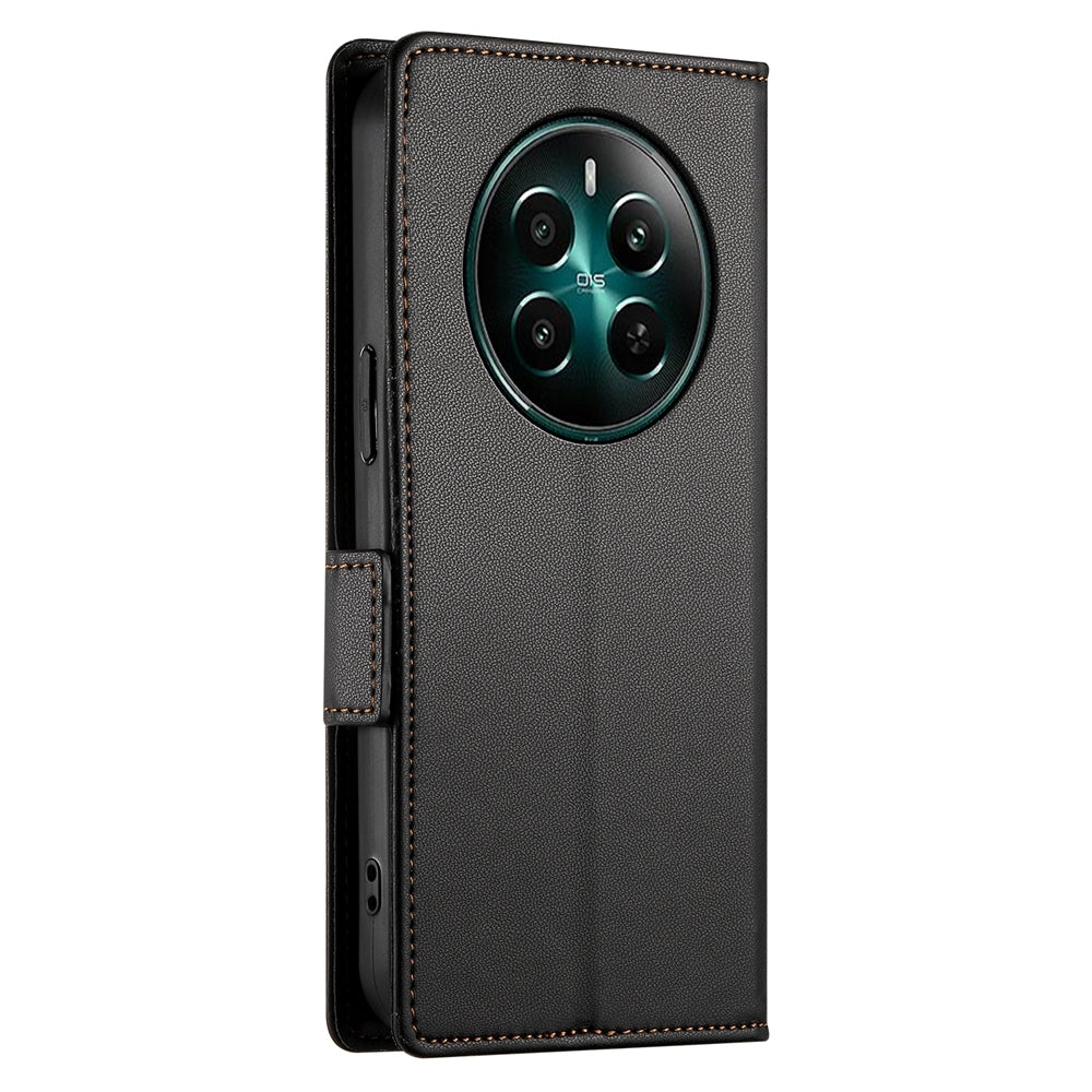 Realme Narzo 70 Pro Magnetic Leather Wallet Case with Card Slots, Stand Function & Full Protection