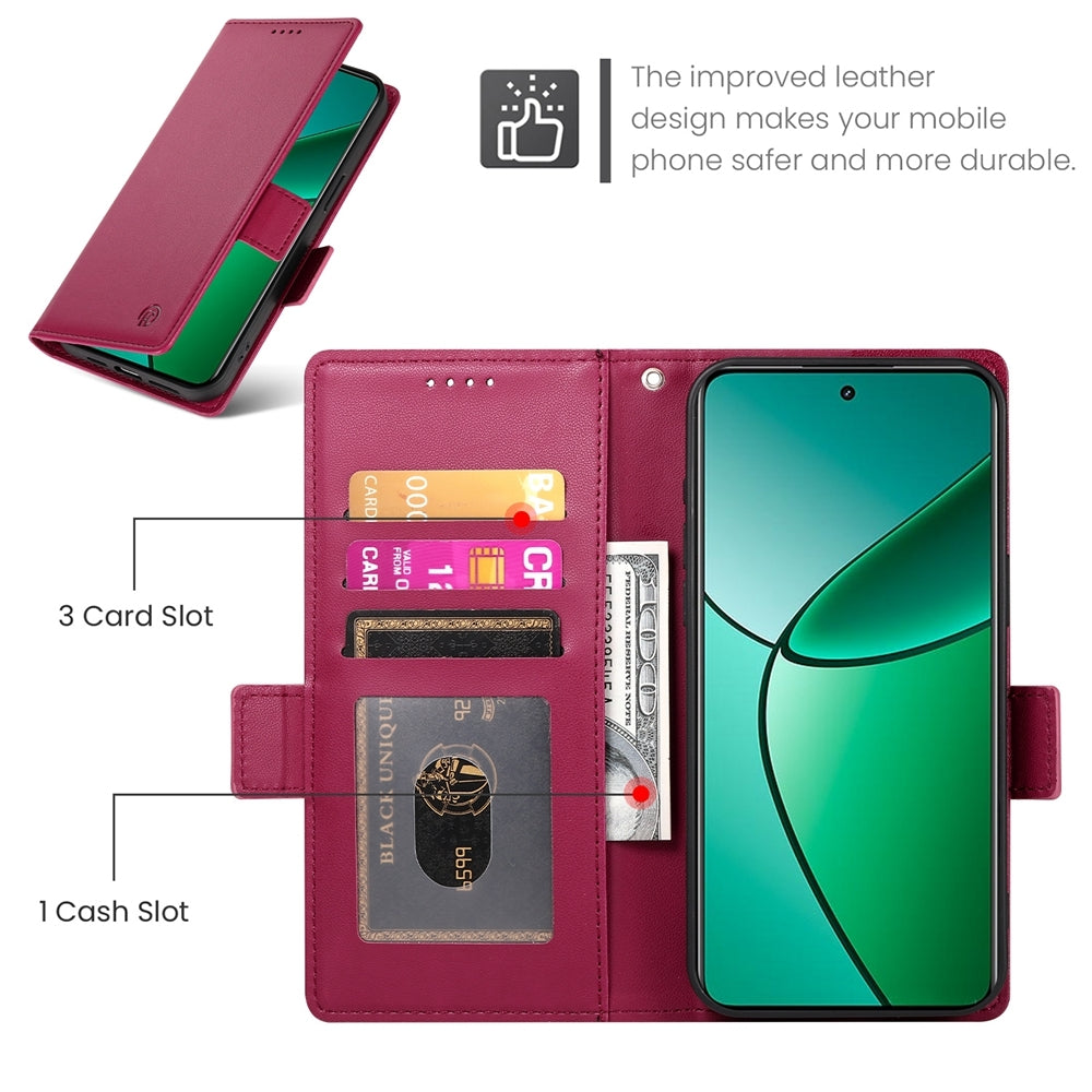 Realme Narzo 70 Pro Magnetic Leather Wallet Case with Card Slots, Stand Function & Full Protection
