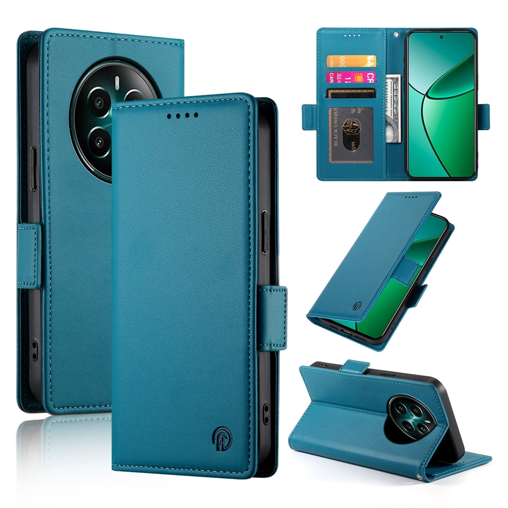 Realme Narzo 70 Pro Magnetic Leather Wallet Case with Card Slots, Stand Function & Full Protection