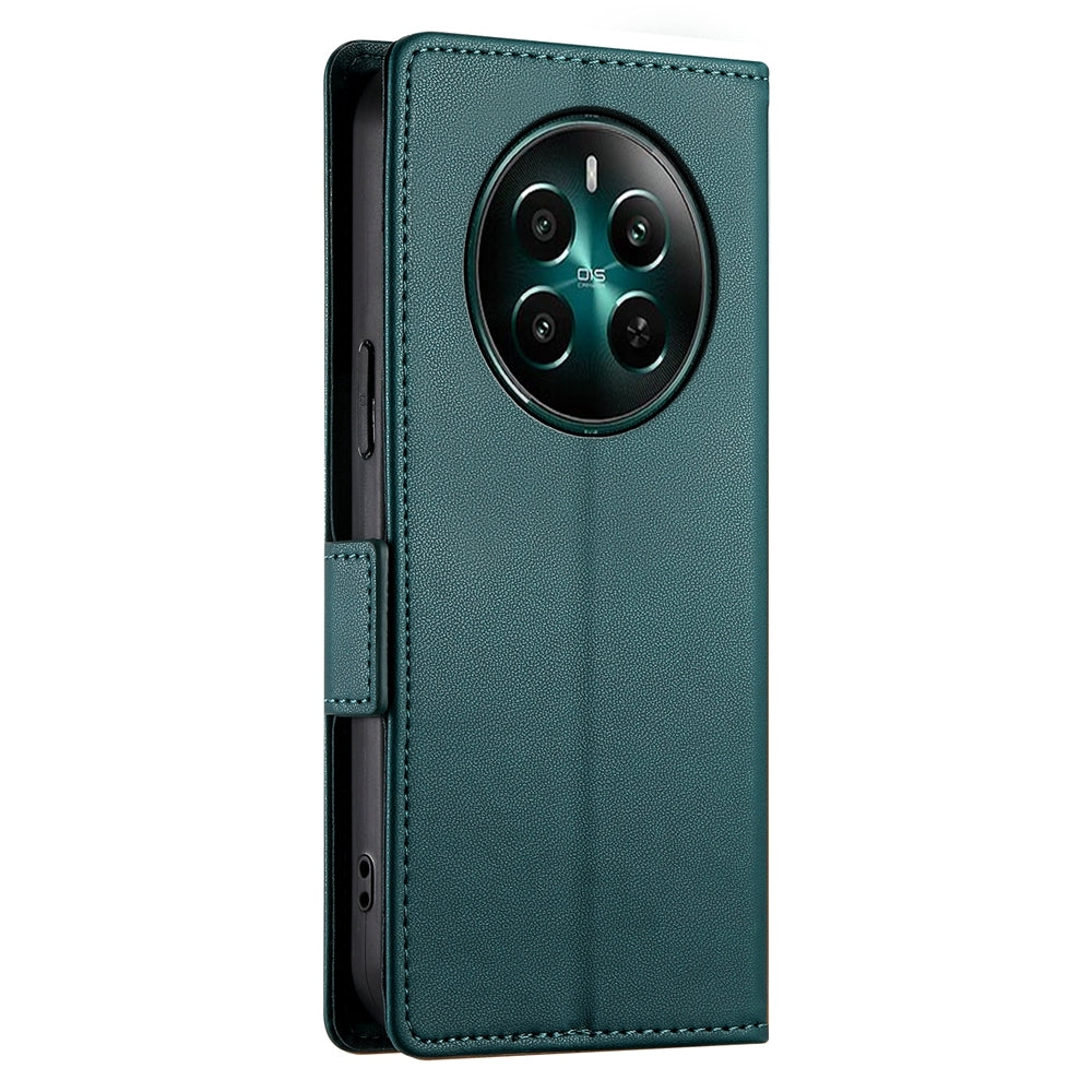 Realme Narzo 70 Pro Magnetic Leather Wallet Case with Card Slots, Stand Function & Full Protection