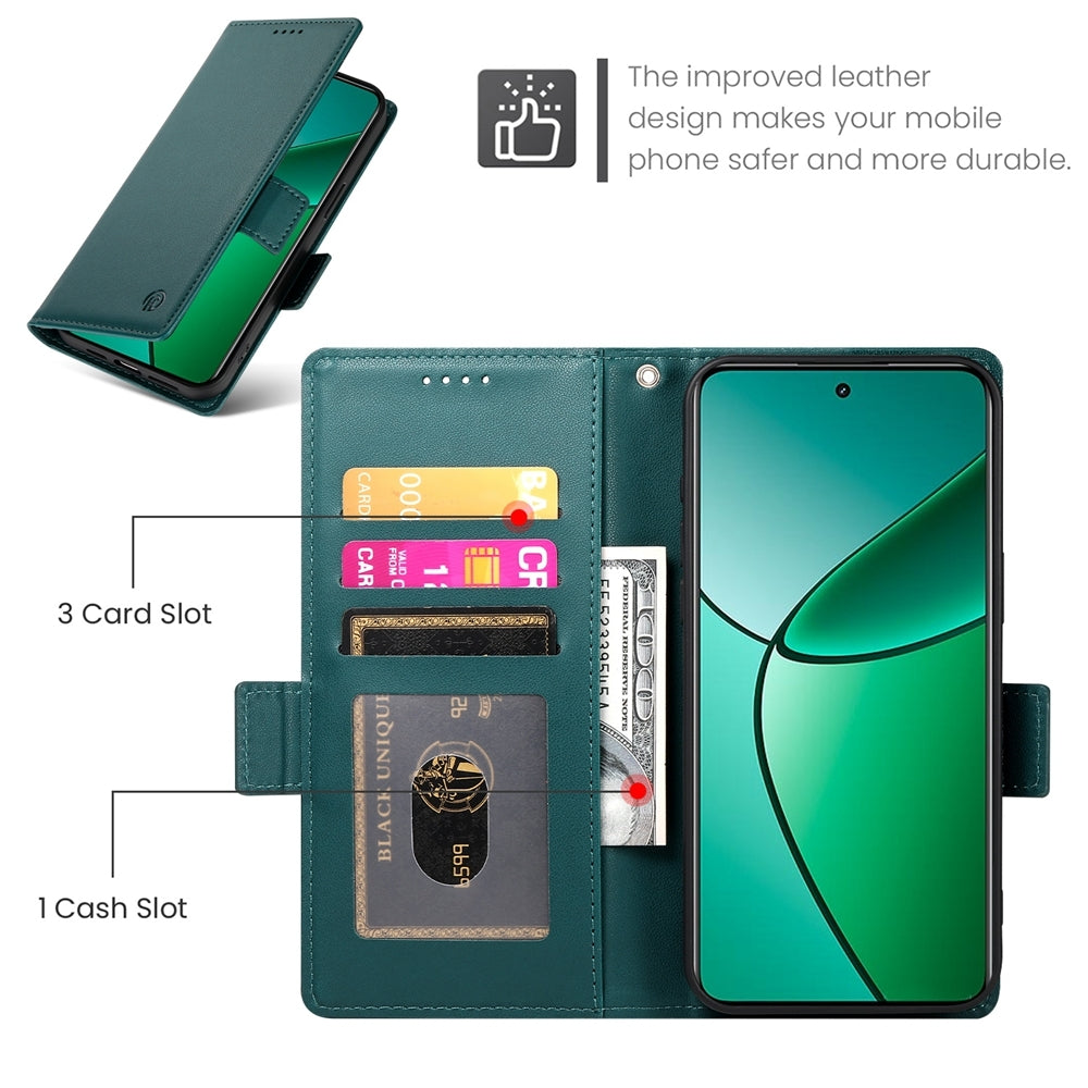Realme Narzo 70 Pro Magnetic Leather Wallet Case with Card Slots, Stand Function & Full Protection
