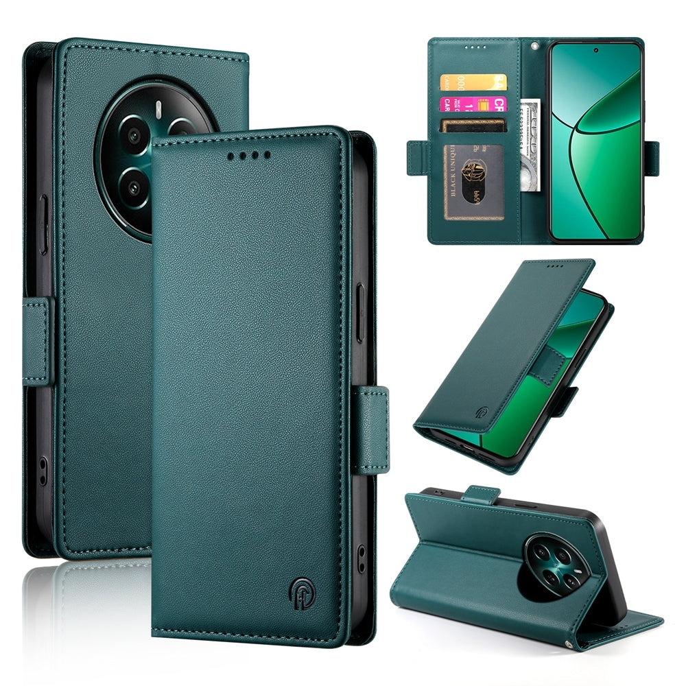 Realme Narzo 70 Pro Magnetic Leather Wallet Case with Card Slots, Stand Function & Full Protection