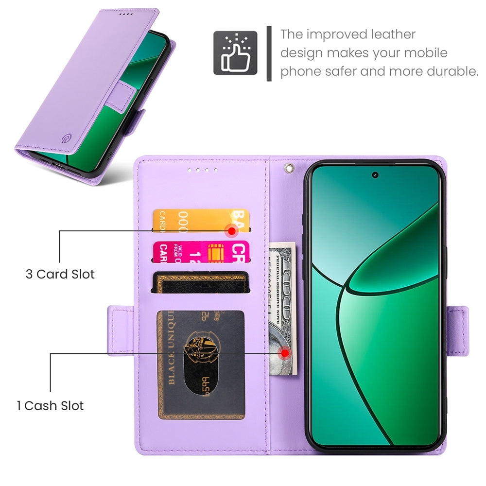 Realme 12+ Magnetic Leather Wallet Case with Card Slots, Stand Function & Full Protection