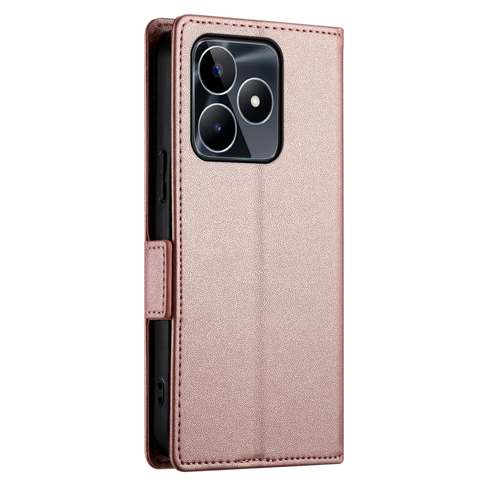 Realme Narzo N53 4G Magnetic Leather Wallet Case with Card Slots, Stand Function & Full Protection