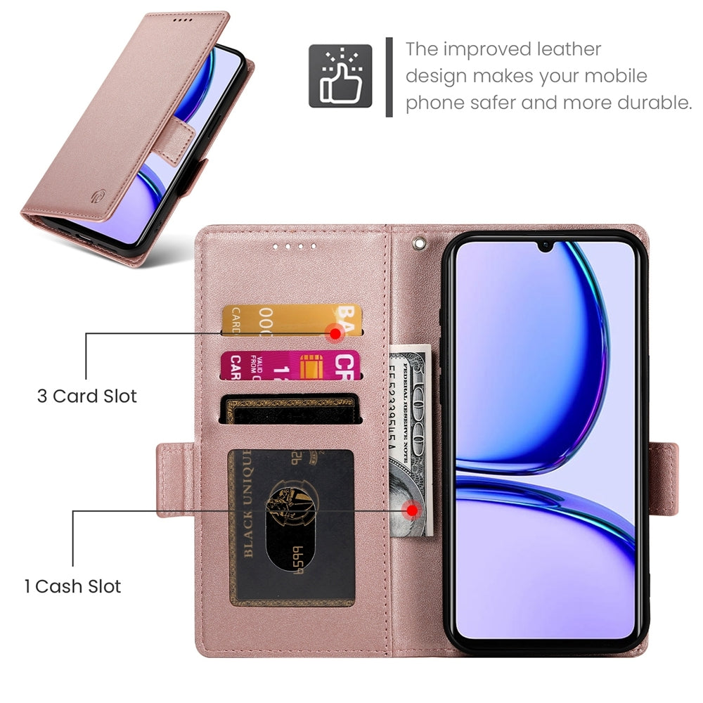 Realme C53 4G Magnetic Leather Wallet Case with Card Slots, Stand Function & Full Protection