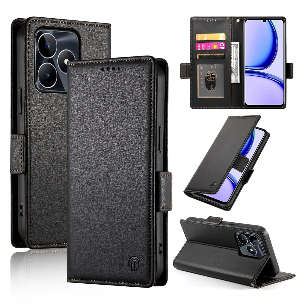 Realme Narzo N53 4G Magnetic Leather Wallet Case with Card Slots, Stand Function & Full Protection