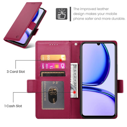 Realme Narzo N53 4G Magnetic Leather Wallet Case with Card Slots, Stand Function & Full Protection
