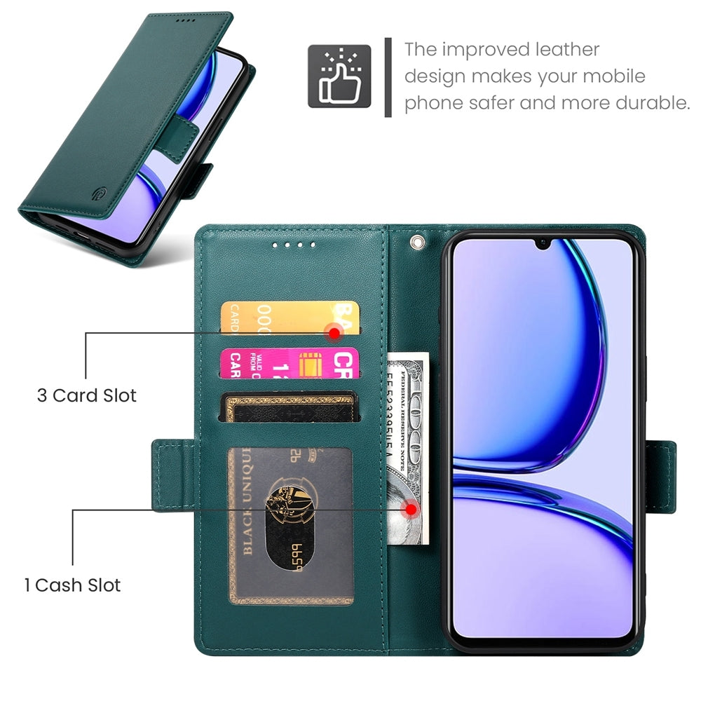 Realme Narzo N53 4G Magnetic Leather Wallet Case with Card Slots, Stand Function & Full Protection