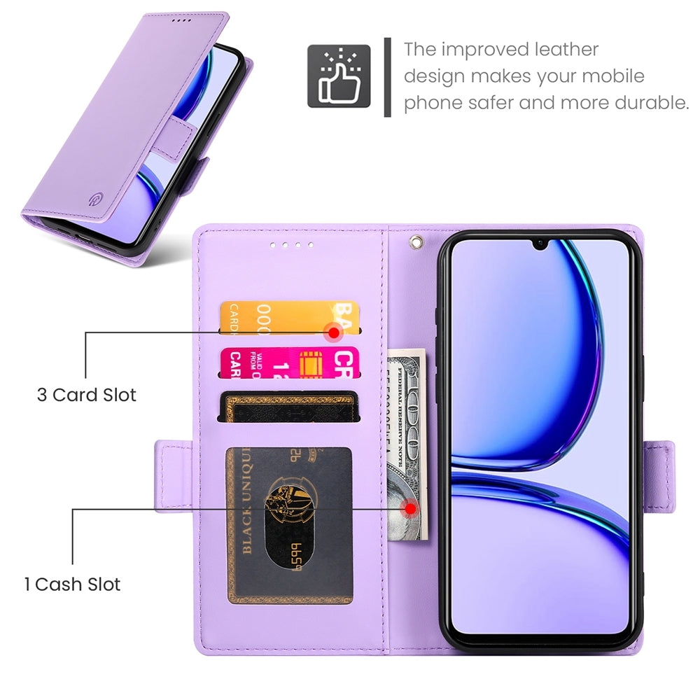 Realme C53 4G Magnetic Leather Wallet Case with Card Slots, Stand Function & Full Protection